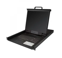 StarTech.com RKCONS1908K rack konzol 48,3 cm (19") 1280 x 1024 pixelek Acél Fekete 1U