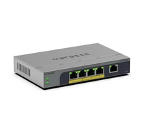 NETGEAR GS105EPP Beállítást nem igénylő (unmanaged) Gigabit Ethernet (10/100/1000) Ethernet-áramellátás (PoE) támogatása Asztali/falra szerelhető Szürke