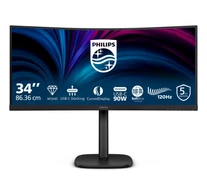 Philips 3000 series 34B2U3600C/00 számítógép monitor 86,4 cm (34") 3440 x 1440 pixelek Wide Quad HD LCD Fekete