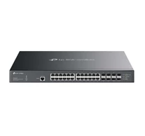TP-Link Omada SX3832MPP hálózati kapcsoló Vezérelt L2+ 10G Ethernet (100/1000/10000) Ethernet-áramellátás (PoE) támogatása DIN rail Fekete