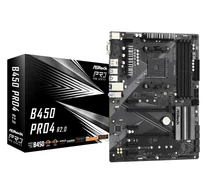 Asrock B450 Pro4 R2.0 AMD B450 AM4 foglalat ATX