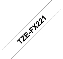 Brother TZE-FX221 címkéző szalag Fehéren fekete