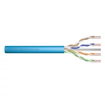 DIGITUS Cat.6A telepítési kábel, U/UTP, B2ca, AWG 23/1, LSOH, 100 m, kék