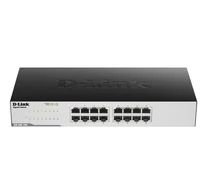 D-Link GO-SW-16G Beállítást nem igénylő (unmanaged) L2 Gigabit Ethernet (10/100/1000) 1U Fekete