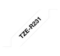 Brother TZE-R231 címkéző szalag Fehéren fekete