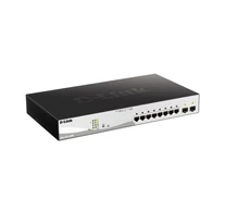 D-Link DGS-1210-10MP hálózati kapcsoló Vezérelt L2/L3 Gigabit Ethernet (10/100/1000) Ethernet-áramellátás (PoE) támogatása Fekete