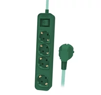 Philips CHP2147G/58 HOSSZABÍTÓ 4 aljzat, kapcsolóval,1,5m,gyermekvédelemmel ,különleges kialakítás X-mass / karácsonyi / zöld színnel
