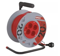 Emos P09220 KÁBELDOB 20 M / 4 ALJZAT / PIROS / PVC / 230 V / 1 MM2