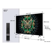 TCL C6K 65C6K TV 165.1 cm (65") 4K Ultra HD Smart TV Wi-Fi Metallic