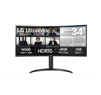 LG ívelt monitor 34" 34WR55QK, 3440x1440, 21:9, 300cd/m2, 5ms, HDMIx2/DisplayPort/USB-C