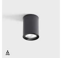 Surface mounted luminaire KASK, D68mm, H90mm, GU10 max.7W LED (without), IP65, graphite color