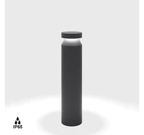 Bollard BARD5, D140mm, H600mm, Bridgelux LED 18W, 2700K, 360fok, 685Lm, CRI>90, AC 220-240V, IP65, graphite color