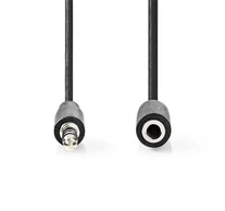 Nedis CAGL22050BK30 3,5mm jack hosszabító hábel, 3,5mm sztereo jack dugó - 3,5mm sztereo jack aljzat, hossz 3m