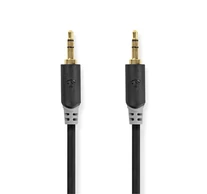Nedis CABW22000AT50 sztereo audió kábel 3,5mm sztereo jack dugó - dugó,  aranyozott,  5 m