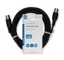 Nedis CAGL20000BK30 DIN audio kábel, DIN 5 tűs dugó, Nikkelezett, 3 m