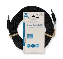 Nedis CAGL22000BK100 sztereo audio kábel, 3,5 mm jack dugó - 3,5 mm jack dugó, 10m