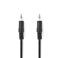 Nedis CAGL22000BK20 sztereo audio kábel, 3,5 mm jack dugó - 3,5 mm jack dugó, 2m