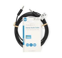 Nedis CAGL22000BK30 sztereo audio kábel, 3,5 mm jack dugó - 3,5 mm jack dugó, 3m