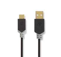 Nedis CCBW60600AT10 USB kábel, USB2.0 Gen 1, USB-A dugó - USB-C dugó, 60 W | 480 Mbps, 1 m
