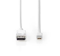 Nedis CCGB37404WT20 DisplayPort 1.4 kábel, displayport dugó - mini display port dugó, 8K@60Hz, 2m