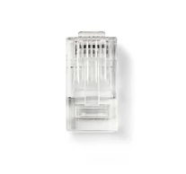 Nedis CCGB89305TP sodrott kábelre, UTP RJ45 CAT6 csatlakozó dugó, szerelhető, aranyozott, 10db/csomag