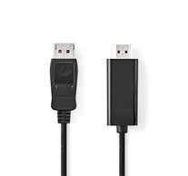 Nedis CCGL37100BK30 Displayport dugó - HDMI dugó kábel 1080p, 3m