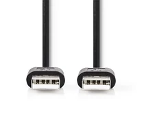 Nedis CCGL60001BK20 USB A apa - USB-A apa kábel, USB2.0, hossz: 2m