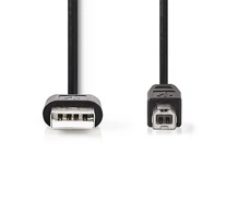 Nedis CCGL60101BK20 USB2.0, USB A - B kábel, 480Mbs, hossz 2m