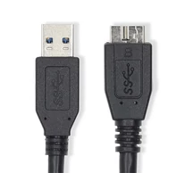 Nedis CCGL61500BK10 USB3.2 - micro-B (micro B) kábel, 5 Gbps, 1m, (USB3.1, USB3.0, USB2.0)