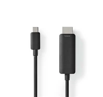 Nedis CCGL64655BK10 USB C (USB-C) - HDMI kábel, USB 3.2 Gen 1, 4K@60Hz, hossz 1m