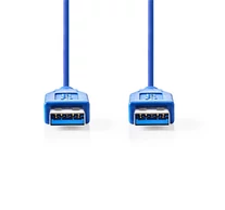 Nedis CCGP61000BU20 USB3.2 USB A dugó - USB-A dugó, 5 Gbps, 2m, (USB3.1, USB3.0, USB2.0)