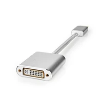 Nedis CCTB37250AL02 Displayport dugó - DVI-D 24+1-Tűs aljzat adapter, aranyozott csatlakozók, 1080p, 20 cm kábel