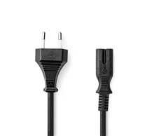 Nedis CEGL11040BK10 tápkábel IEC-320-C7, 2 x 0.75 mm, hossz 1m