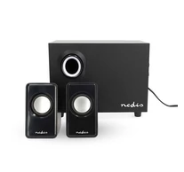 Nedis CSPR10021BK PC (hangfal) hangszóró 2.1, 33 W, 3,5mm sztereo jack