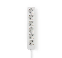 Nedis ESOC630F1WT 6 aljzatos elosztó, 3 m, 3680 W, 16 A, fehér