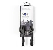 Nedis COTH15010GY30 balanced/szimmetrikus félprofi XLR audio kábel, XLR dugó - aljzat, 3m, rugalmas