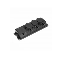 ORNO, OR-AE-13166(GS), Gumi elosztó 3 aljzat, ütésálló, 230V, 16A, IP44, 50X73X228mm