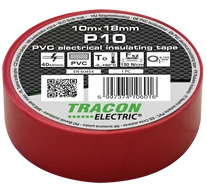 Szigetelőszalag, piros  10m×18mm, PVC, 0-90°C, 40kV/mm