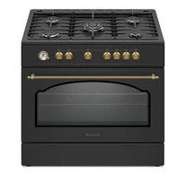 Ravanson Retro KWGE–90AR gas and electric cooker (black)