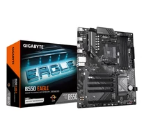 GIGABYTE B550 EAGLE Motherboard - AMD Ryzen 5000 G-Series CPUs, 10+3+1 Phases VRM, up to 3200MHz DDR4, 1xPCIe 4.0 + 1xPCIe 3.0 M.2, 1GbE LAN, USB 3.2 Gen 2