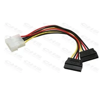 ROLINE kábel SATA táp Y elosztó, Molex to 2xSATA, 20cm