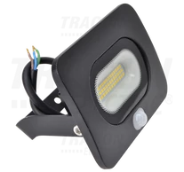 SMD fényvető mozgásérzékelővel, fekete  220-240V AC, 20W, 4000K, IP65,1600lm, 110°, 3-10m, EEI=G