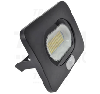 SMD fényvető mozgásérzékelővel, fekete  220-240V AC, 50W, 4000K, IP65, 4000lm, 110°, 3-10m, EEI=G