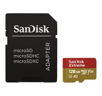 SANDISK 121586, MICROSD EXTREME KÁRTYA 128GB, 190/90 MB/s, A2 C10 V30 UHS-I U3