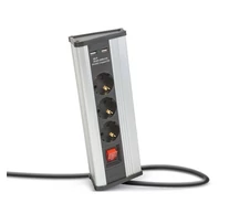 Delight 20483S SAROKELOSZTÓ KAPCSOLÓVAL 3 X 250V, 16A, 2 X USB