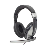 SBOX Fejhallgató, HEADSET + MICROPHONE, Black/Silver