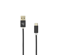 SBOX Kábel, CABLE USB Male -> TYPE-C Male 1.5 m Black