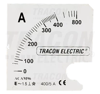 Skálalap DCVMS-X/75 műszerhez  0 - 30 A