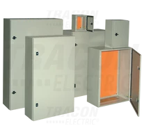 Fém elosztószekrény, acél, szürke  H×W×D=250×200×150mm, IP55
