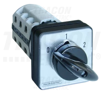 Választókapcsoló, 0-1-2  400V, 50Hz, 160A, 2×4P, 37kW, 88×88mm, 60°